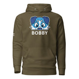 SnugglePlanet | PeekPuppy / Custom-Name | Hoodie Militärgrün SnugglePlanet