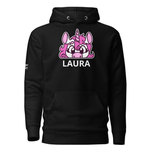 SnugglePlanet | PeekUnicorn / Custom-Name | Hoodie Schwarz SnugglePlanet