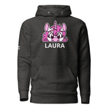 SnugglePlanet | PeekUnicorn / Custom-Name | Hoodie Charcoal Heather SnugglePlanet