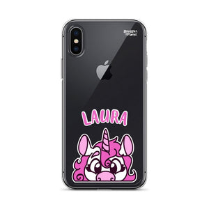 SnugglePlanet | PeekUnicorn / Custom-Name | iPhone Hülle iPhone X XS SnugglePlanet