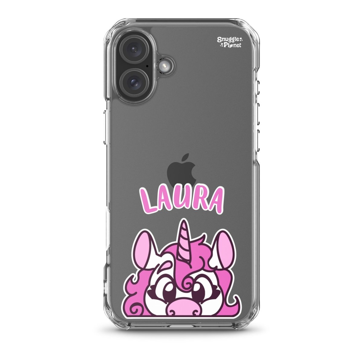 SnugglePlanet | PeekUnicorn / Custom-Name | iPhone Hülle iPhone 16 Plus SnugglePlanet