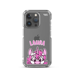 SnugglePlanet | PeekUnicorn / Custom-Name | iPhone Hülle iPhone 15 Pro SnugglePlanet