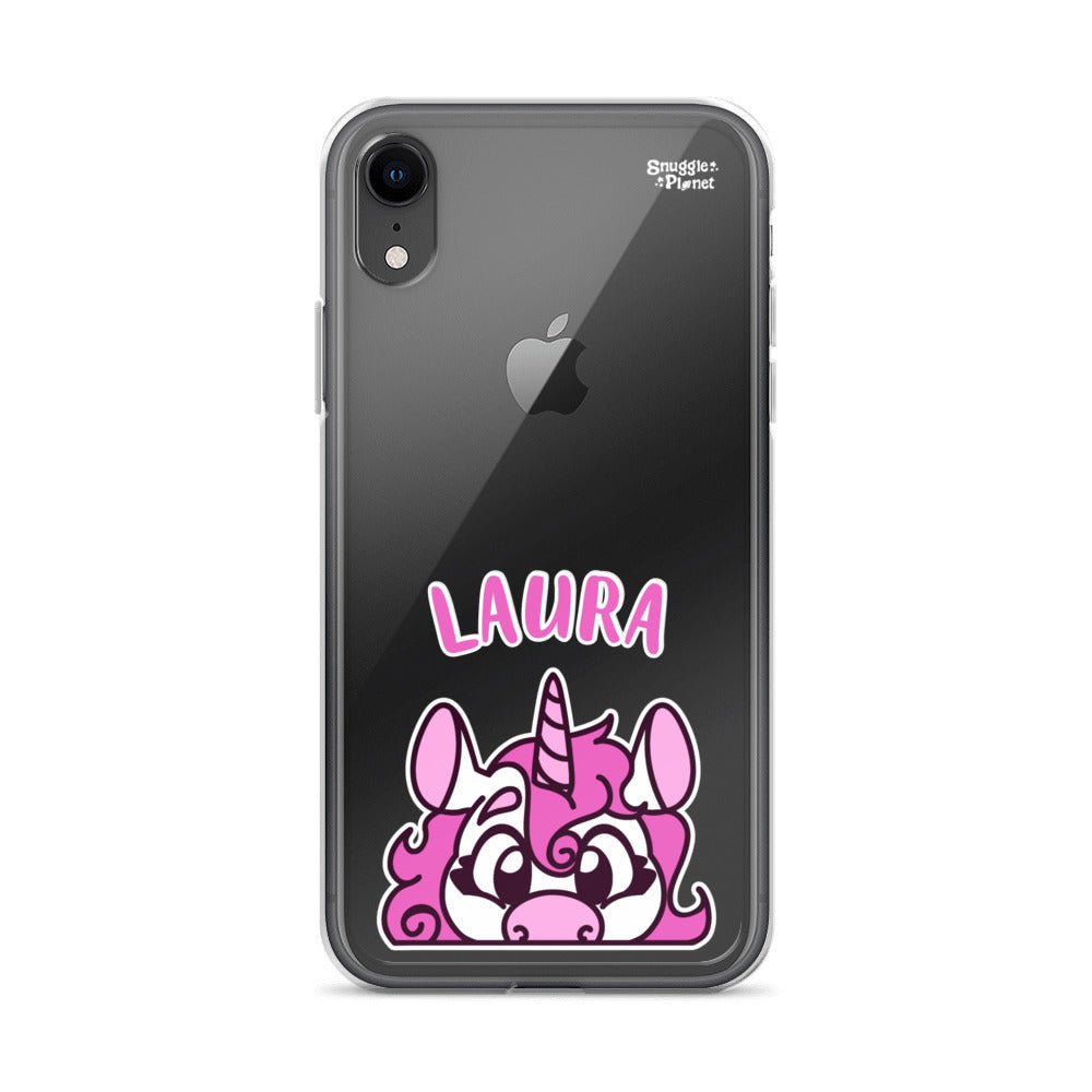 SnugglePlanet | PeekUnicorn / Custom-Name | iPhone Hülle iPhone XR SnugglePlanet