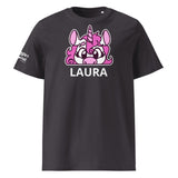 SnugglePlanet | PeekUnicorn / Custom-Name | T-Shirt Anthracite SnugglePlanet