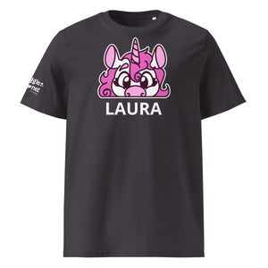 SnugglePlanet | PeekUnicorn / Custom-Name | T-Shirt Anthracite SnugglePlanet