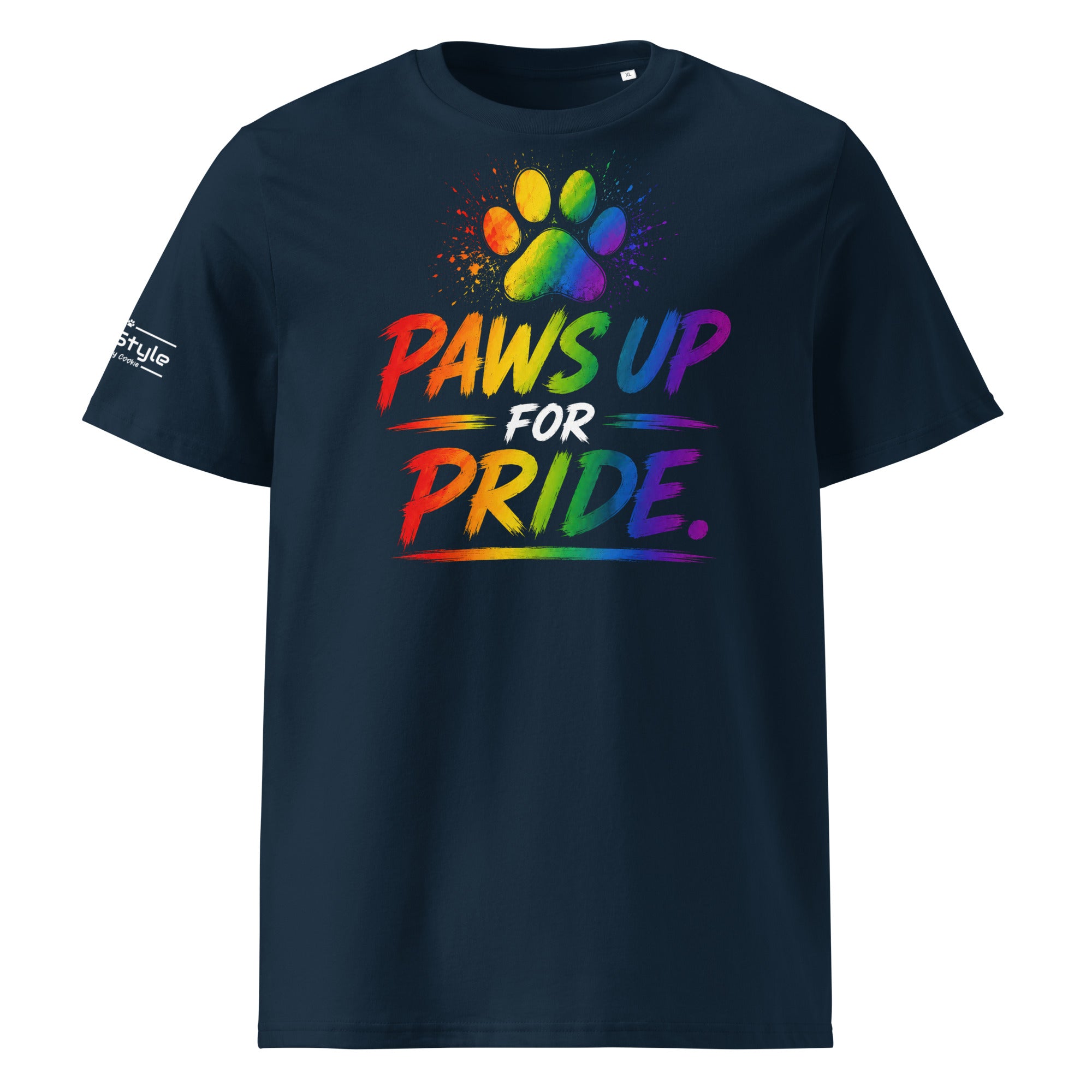 PupStyle | Paws up for Pride | T-Shirt French Navy PupStyle